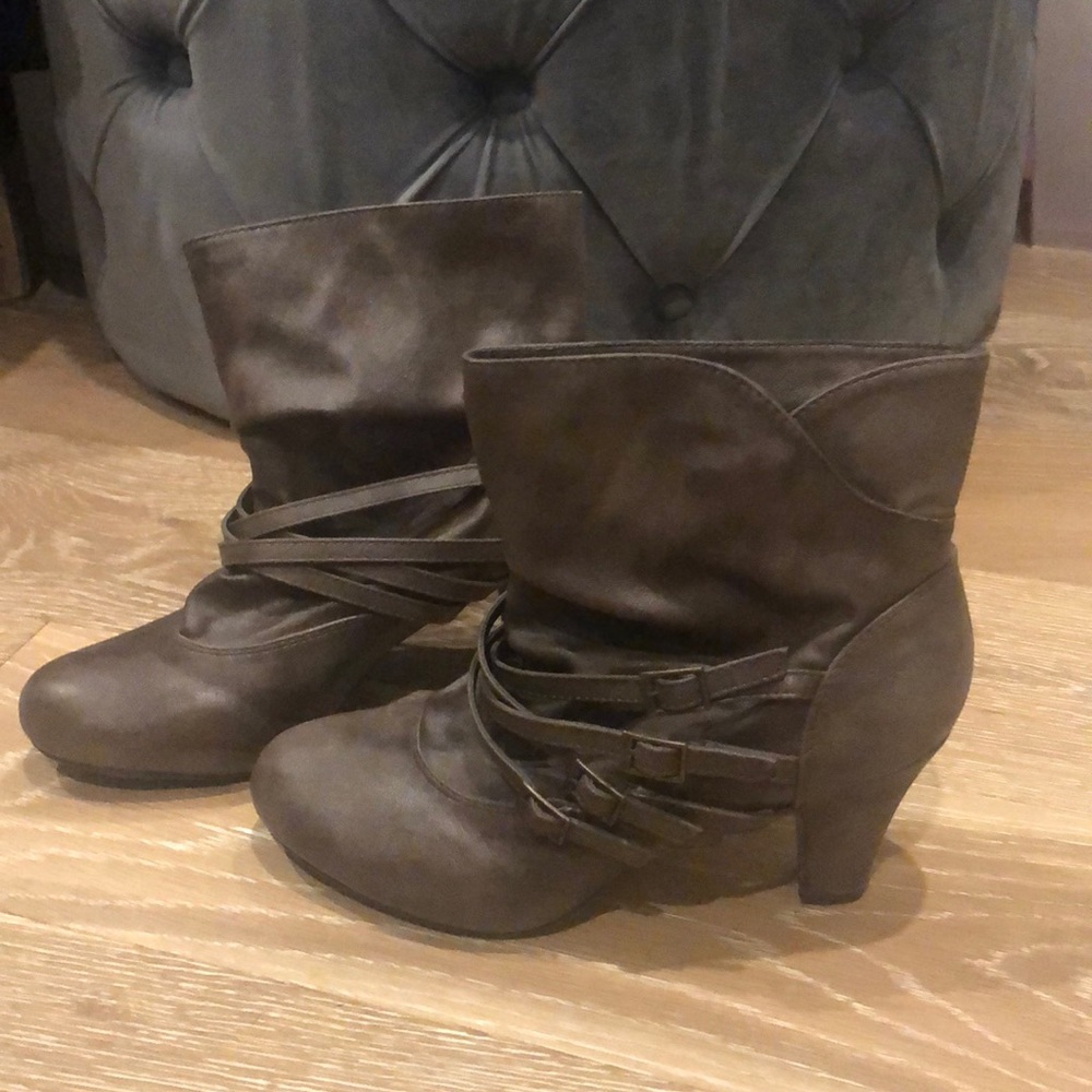 Brown booties